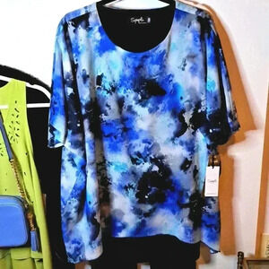 * GIVEAWAY NWT Sympli Blue Long Top  With 3/4 Sleeves This Style On Website